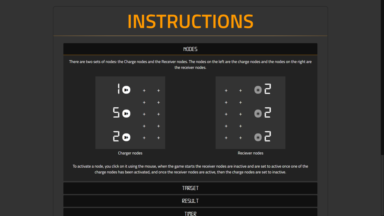 Volt Puzzle nodes instructions screen image