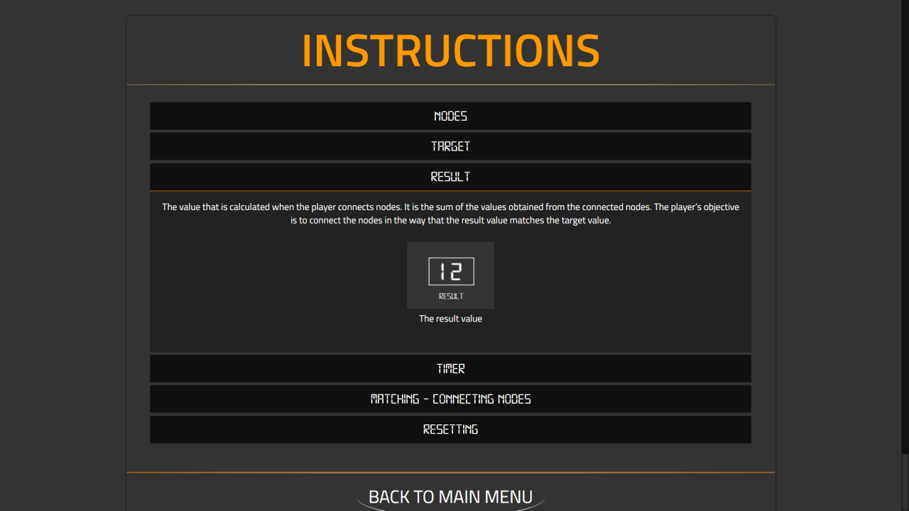 Volt Puzzle Result instructions screen image