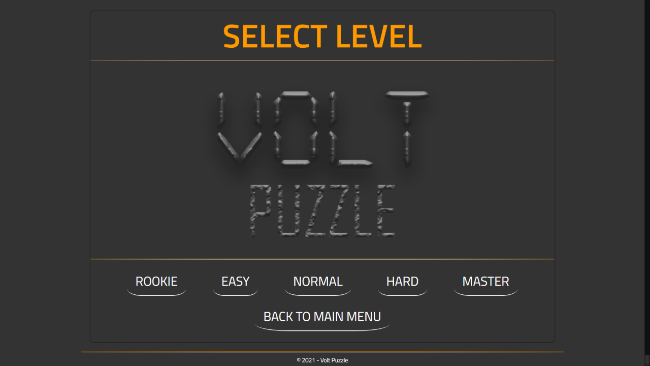 Volt Puzzle Level selection screen image